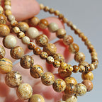 Pulsera de Jaspe Paisaje Bola Lisa