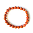Pulsera de Jaspe Rojo Bola Lisa