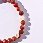 Pulsera de Jaspe Sardo Bola Lisa