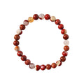 Pulsera de Jaspe Sardo Bola Lisa