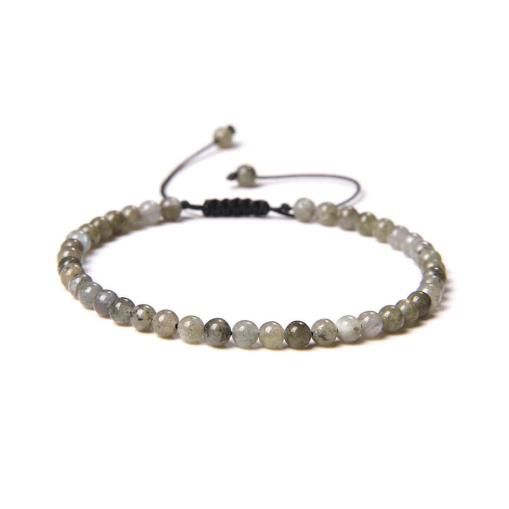 Pulsera de Labradorita con Nudo Corredizo