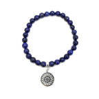 Pulsera de Lapislázuli y Mandala en Plata de Ley