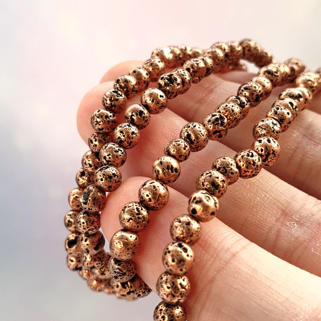 Pulsera de Lava baño Cobre