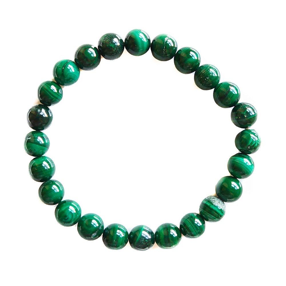 Pulsera de Malaquita Bola Lisa