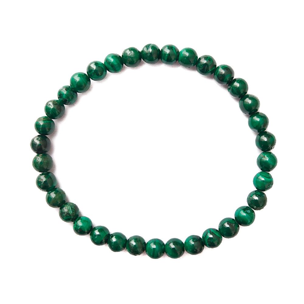 Pulsera de Malaquita Bola Lisa