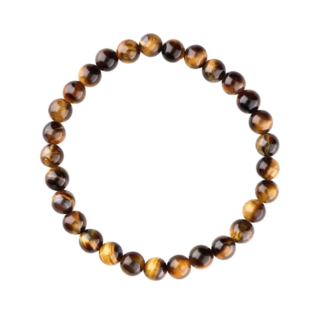 Pulsera de Ojo de Tigre Bola Lisa