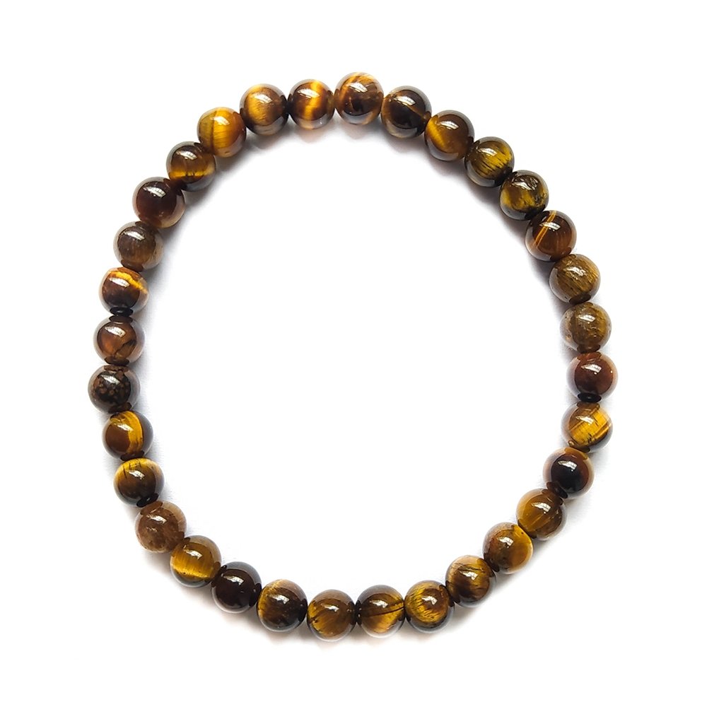 Pulsera de Ojo de Tigre Bola Lisa