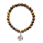 Pulsera de Ojo de Tigre y Árbol de la Vida