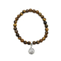 Pulsera de Ojo de Tigre y Flor de la Vida