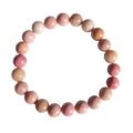 Rhodonite Smooth Bead Bracelet