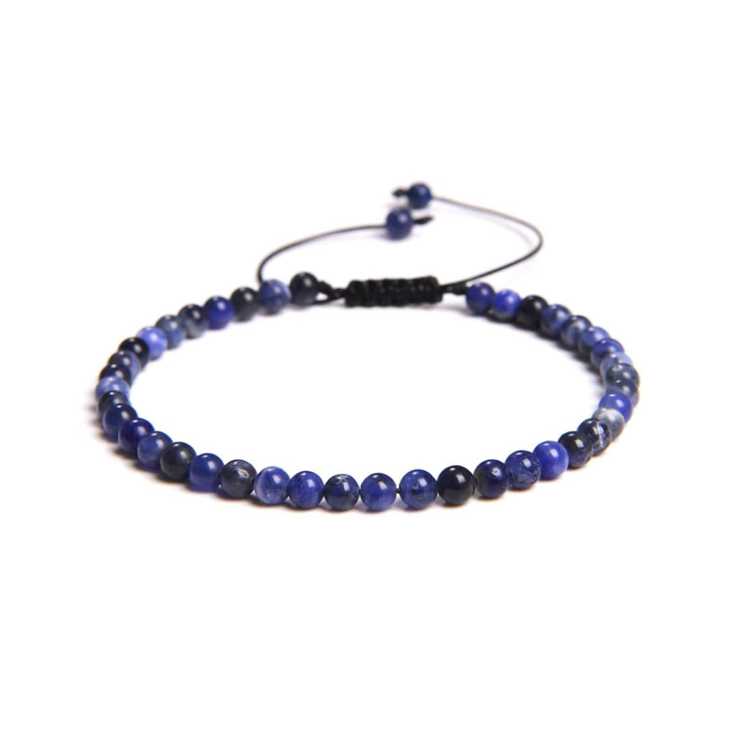 Pulsera de Sodalita Bola con Nudo Corredizo