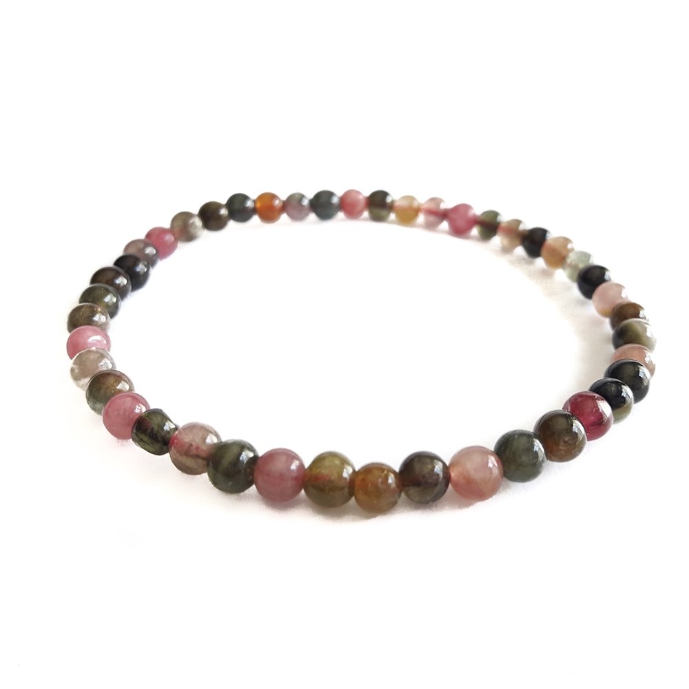 Pulsera de Turmalina Multicolor Bola Lisa