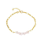 Pulsera 'Eloise' de Cuarzo Rosa