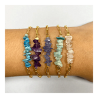 Pulsera 'Eloise' de Cuarzo Rosa