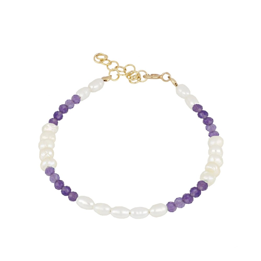 Pulsera 'Isolda' de Perlas y Amatista