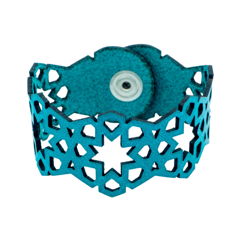 Islamic Art Inspired Leather Bracelet Star