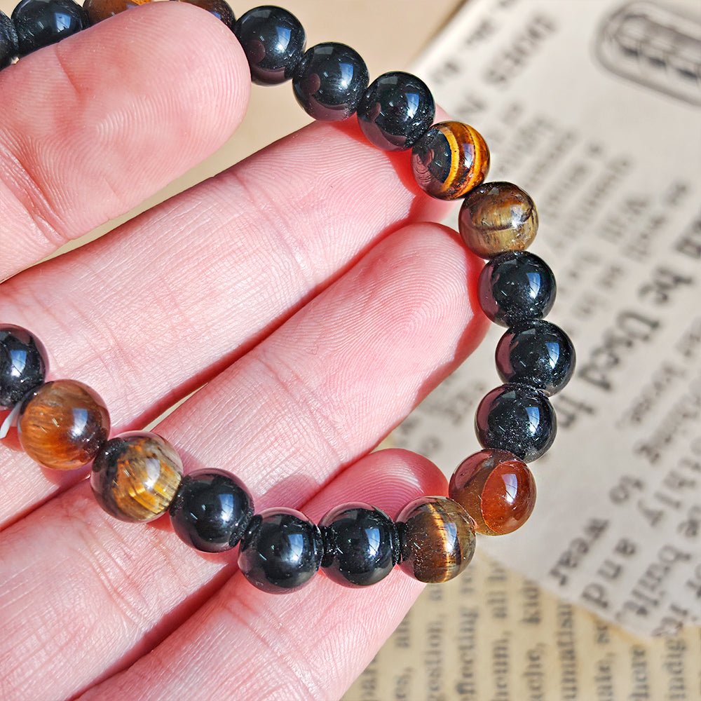 Pulsera “Limpieza Energética” - Ojo de Tigre & Turmalina
