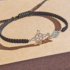 Pulsera Macramé Mano de Fátima y Nudo de Bruja - Plata de ley 925