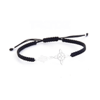 Pulsera Macramé Mano de Fátima y Nudo de Bruja - Plata de ley 925