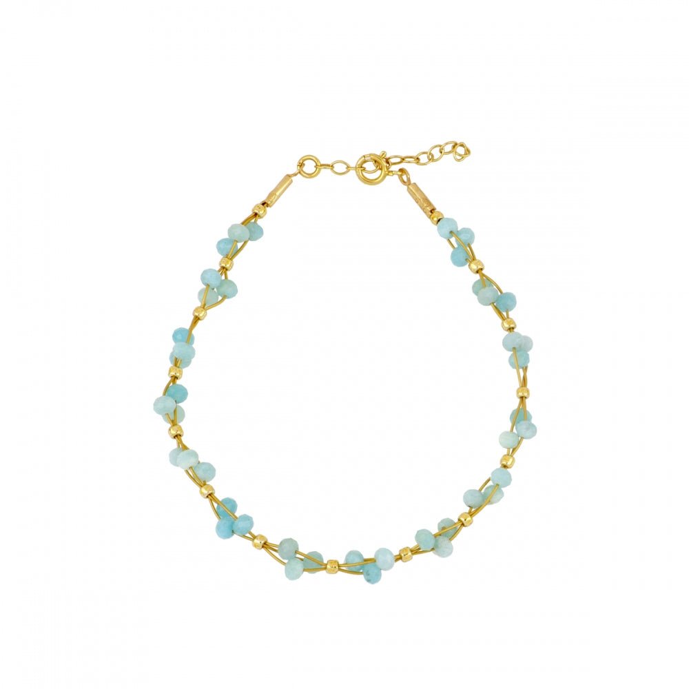 Pulsera 'Nicole' de Amazonita - Gold