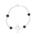 Pulsera Nudo de Bruja & Bola Ónix - S925