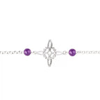 Pulsera Nudo de Bruja con Bola Amatista - Plata de Ley 925