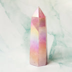 Punta de Cuarzo Aura Rosa