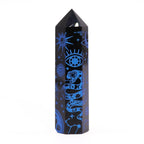 Punta de Obsidiana Negra 'Mistica' - Azul Medianoche