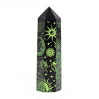 Punta de Obsidiana Negra 'Mistica' - Verde
