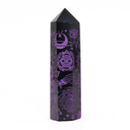 Punta de Obsidiana Negra 'Mistica' - Violeta