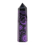 Punta de Obsidiana Negra 'Mistica' - Violeta