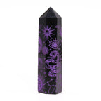 Punta de Obsidiana Negra 'Mistica' - Violeta