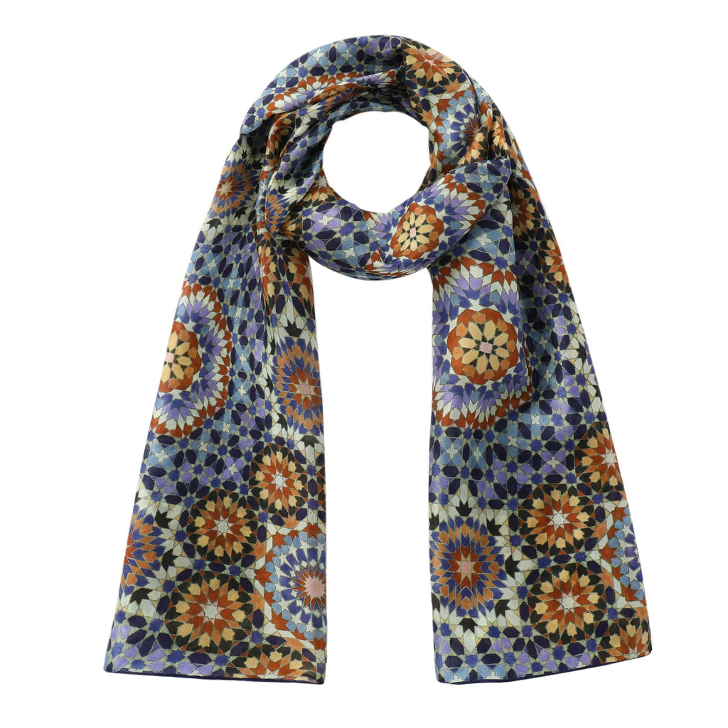 Purple & Brown Silk Scarf Baraka V2