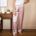 Pantalon 100% pure soie de mûrier - Bois de rose
