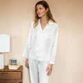 Pyjama 100% pure soie de mûrier - Blanc
