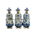 Qing Dynasty Emperors Sitting Ceramic Figurine