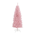 5ft Artificial Christmas Pencil Tree Decoration with Automatic Open for Home Party, Pink