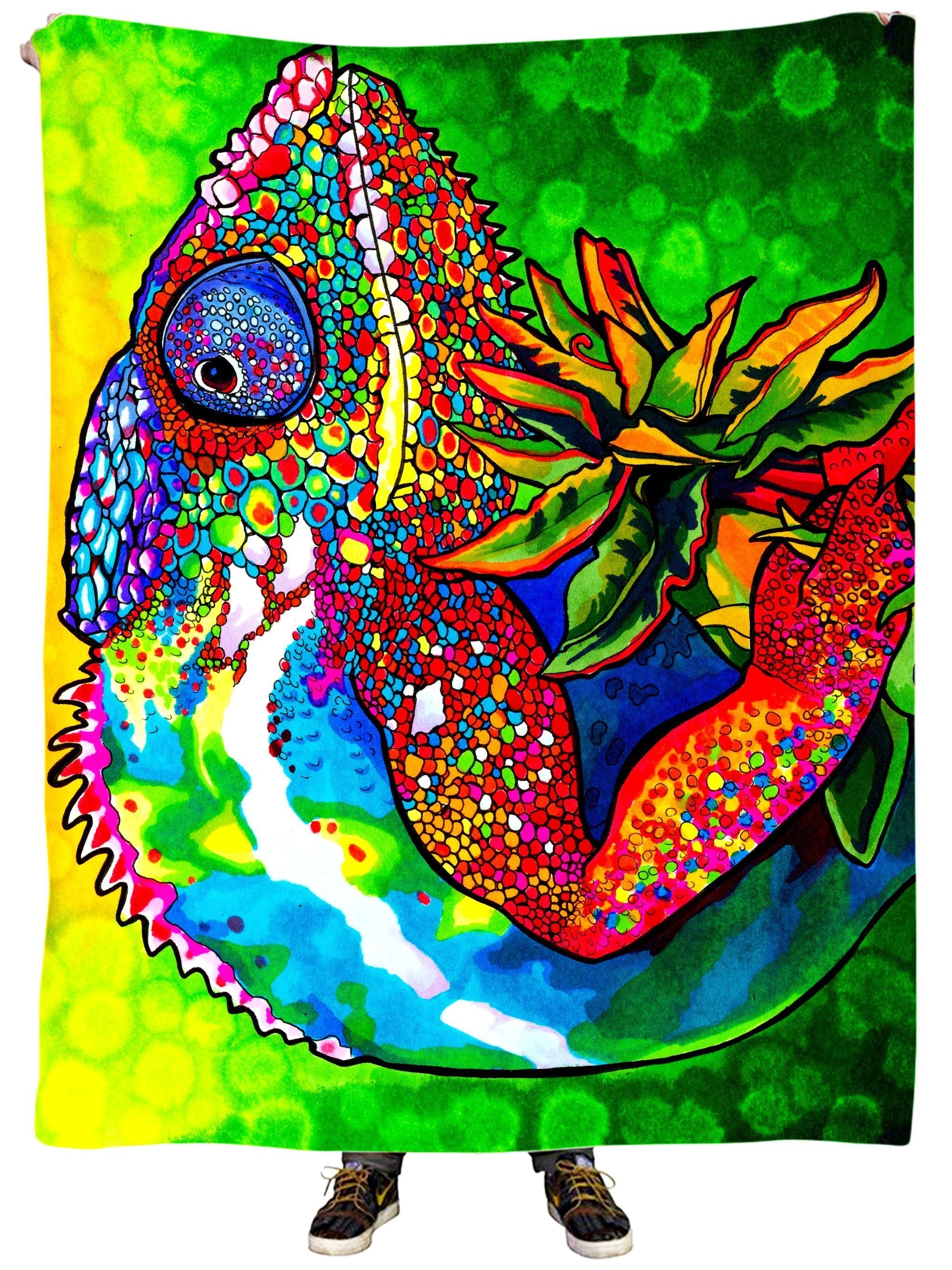Capricious Chameleon Plush Blanket