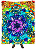 Microcosm Mandala Plush Blanket