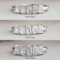 Five Stone Radiant  Cut Lab Grown  Diamond  Ring