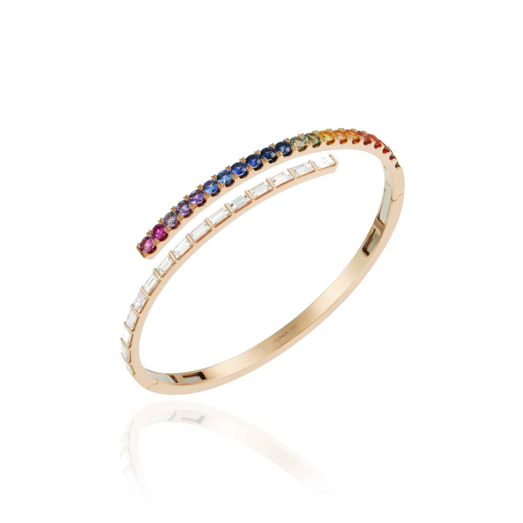 ECLIPSE Rainbow Sapphire Bangle By ALINKA Fine Jewellery