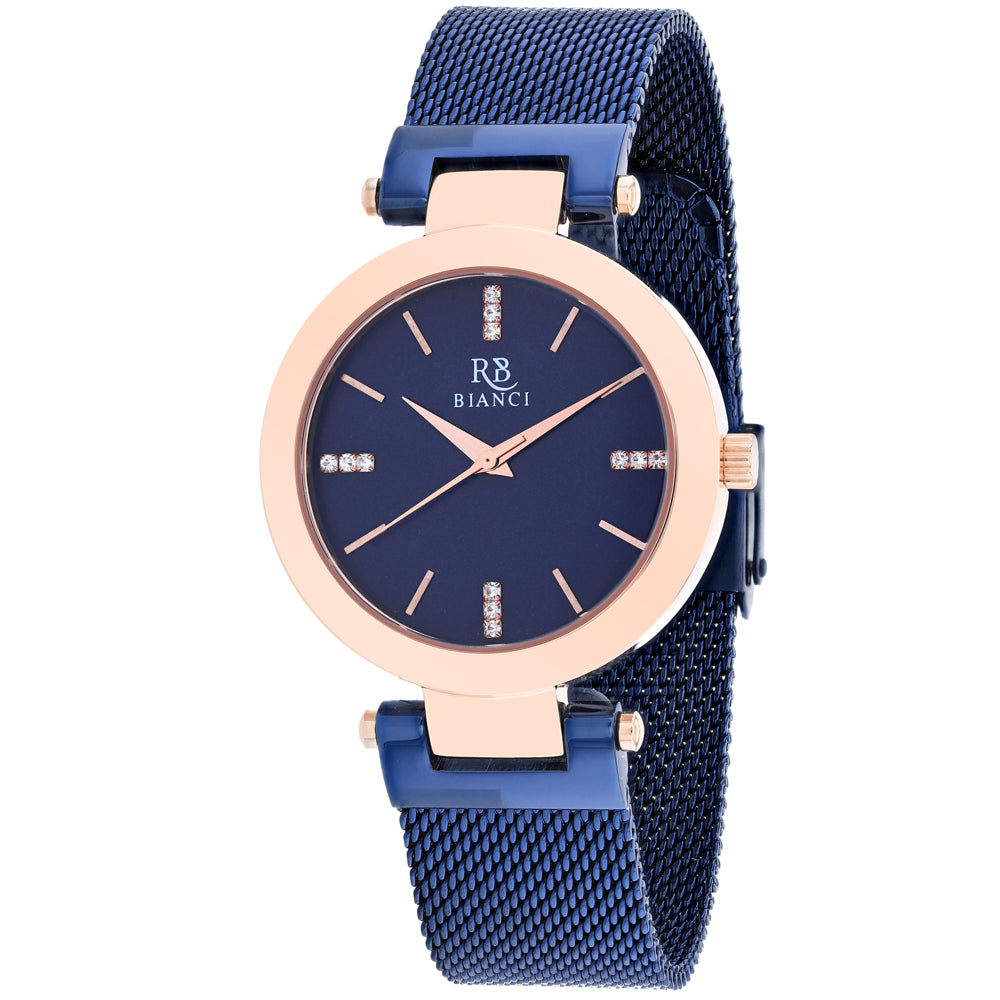 Roberto Bianci Diamond-Set Watch — Blue