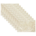 Rectangle Gold Leaves Vinyl Placemats - Set of 10