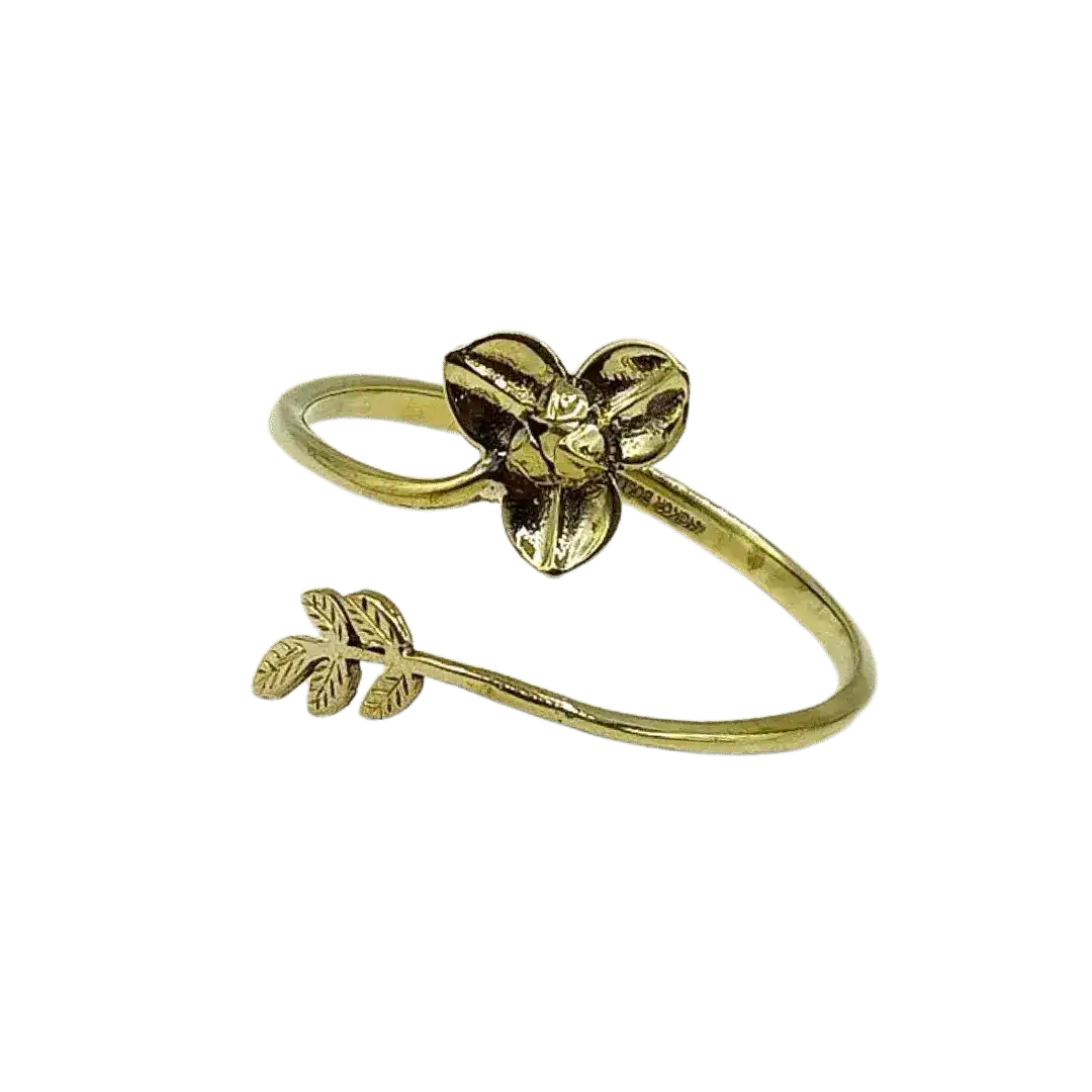 Recycled Bullet Brass Flower Bangle - Rumduol