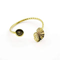 Recycled Bullet Brass Lotus Leaf Bangle