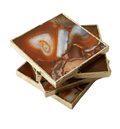 Red Agate Coasters - Set of 4