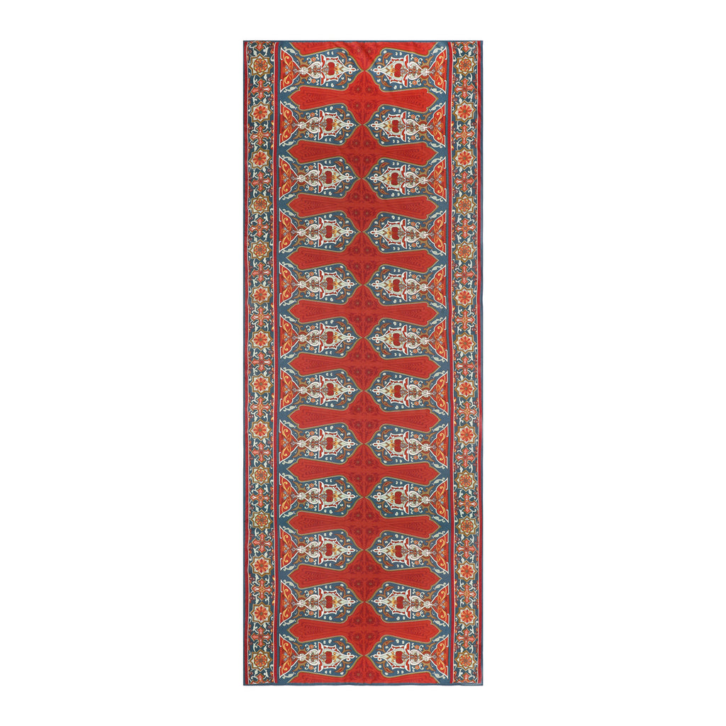 Isfahan-Inspired Red & Blue Scarf – 100% Modal