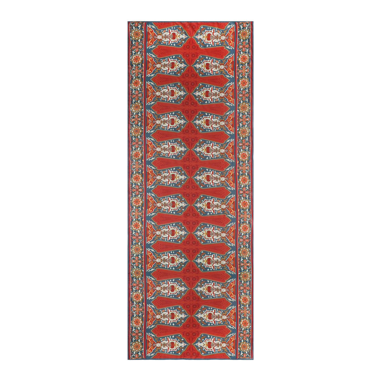 Isfahan-Inspired Red & Blue Scarf – 100% Modal
