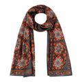 Islamic Art Scarf – Red & Blue Mandala Design, 100% Modal - Bahar