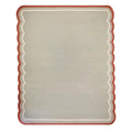 Red and Gray Scallop Cotton Rug